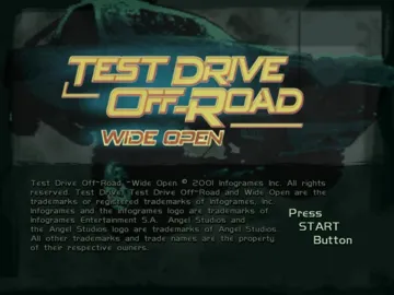 Test Drive Off-Road Wide Open (USA) screen shot title